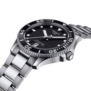 TISSOT Men’s Swiss Made Quartz Silver Stainless Steel Black Dial 40mm Watch T120.410.11.051.00