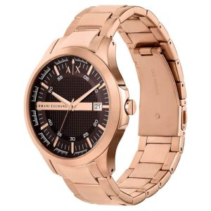 Armani Exchange Men’s Quartz Rose Gold Stainless Steel Brown Dial 46mm Watch AX2449