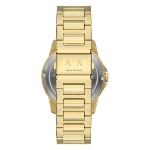 Armani Exchange Men’s Quartz Gold Stainless Steel Grey Dial 44mm Watch AX1737