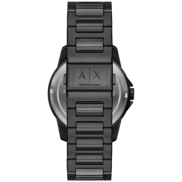 Armani Exchange Men’s Quartz Black Stainless Steel Grey Dial 44mm Watch AX1738