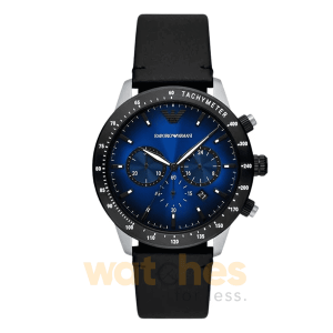 Emporio Armani Men’s Quartz Black Leather Strap Blue Dial 43mm Watch AR11522 UAE DUBAI AJMAN SHARJAH ABU DHABI RAS AL KHAIMA UMM UL QUWAIN ALAIN FUJAIRAH