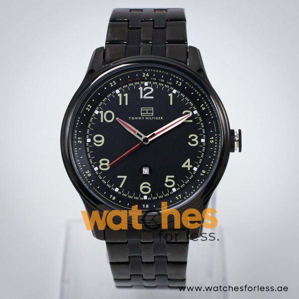 Tommy Hilfiger Men’s Quartz Black Stainless Steel Black Dial 44mm Watch 1710307/1 UAE DUBAI AJMAN SHARJAH ABU DHABI RAS AL KHAIMA UMM UL QUWAIN ALAIN FUJAIRAH