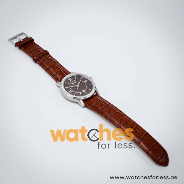 Hugo Boss Men’s Quartz Brown Leather Strap Brown Dial 40mm Watch 1512390