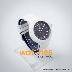 Lacoste Men’s Quartz White Silicone Strap Navy Blue Dial 44mm Watch 2010702