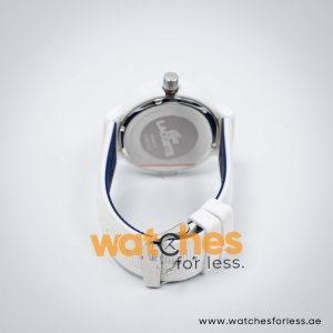 Lacoste Men’s Quartz White Silicone Strap Navy Blue Dial 44mm Watch 2010702