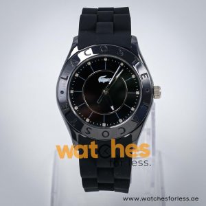 Lacoste Women’s Quartz Black Silicone Strap Black Dial 37mm Watch 2000673