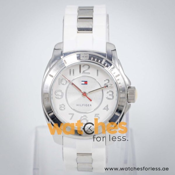 Tommy Hilfiger Women’s Quartz White Silicone Strap Silver Dial 36mm Watch 1781306