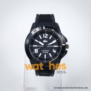 Lacoste Men’s Quartz Black Silicone Strap Black Dial 46mm Watch 2010717