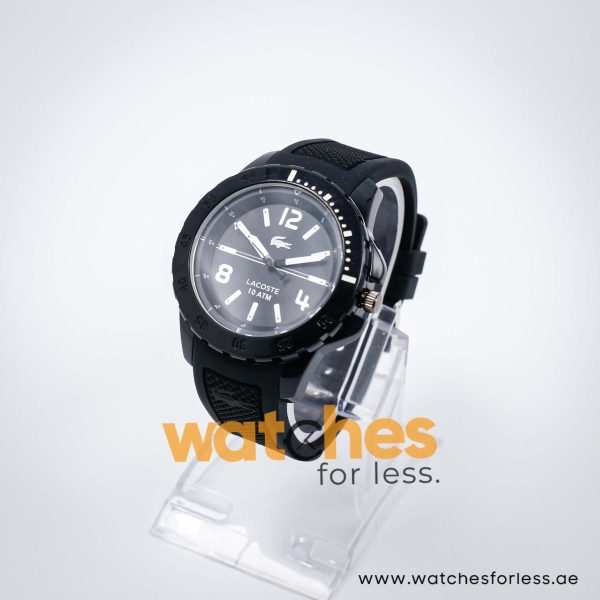 Lacoste Men’s Quartz Black Silicone Strap Black Dial 46mm Watch 2010717 UAE DUBAI AJMAN SHARJAH ABU DHABI RAS AL KHAIMA UMM UL QUWAIN ALAIN FUJAIRAH