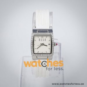 Elle Women’s Quartz White Silicone Strap Off-White Dial 23mm Watch EL20040P03N