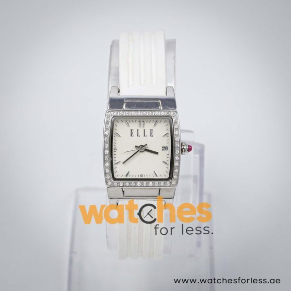 Elle Women’s Quartz White Silicone Strap Off-White Dial 23mm Watch EL20040P03N UAE DUBAI AJMAN SHARJAH ABU DHABI RAS AL KHAIMA UMM UL QUWAIN ALAIN FUJAIRAH