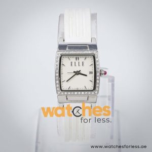 Elle Women’s Quartz White Silicone Strap Off-White Dial 23mm Watch EL20040P03N