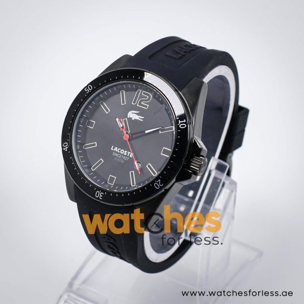 Lacoste Men’s Quartz Black Silicone Strap Black Dial 43mm Watch 2010662