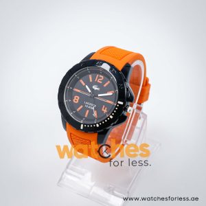 Lacoste Men’s Quartz Orange Silicone Strap Black Dial 46mm Watch 2010714