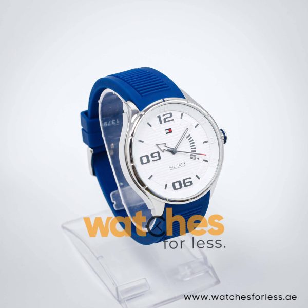 Tommy Hilfiger Men’s Quartz Blue Silicone Strap White Dial 46mm Watch 1790802