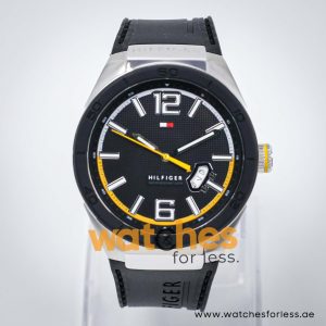 Tommy Hilfiger Men’s Quartz Black Silicone Strap Black Dial 43mm Watch 1790724