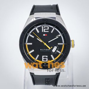 Tommy Hilfiger Men’s Quartz Black Silicone Strap Black Dial 43mm Watch 1790724