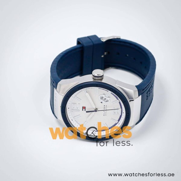 Tommy Hilfiger Men’s Quartz Blue Silicone Strap White Dial 43mm Watch 1790727