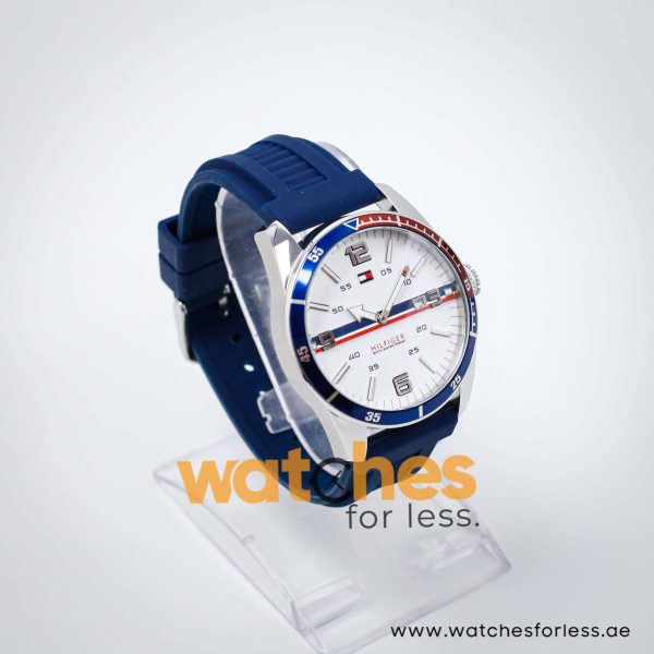 Tommy Hilfiger Men’s Quartz Blue Silicone Strap White Dial 42mm Watch 1790918