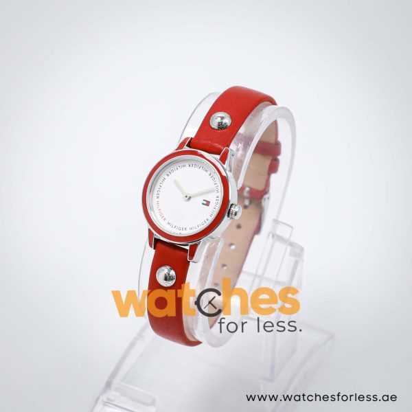 Tommy Hilfiger Women’s Quartz Maroon Leather Strap White Dial 25mm Watch 1781098