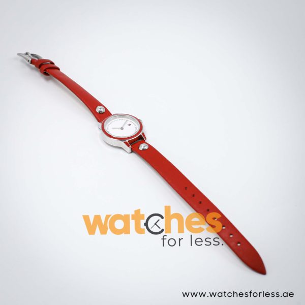 Tommy Hilfiger Women’s Quartz Maroon Leather Strap White Dial 25mm Watch 1781098