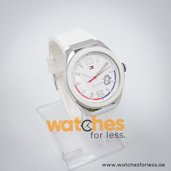 Tommy Hilfiger Men’s Quartz White Silicone Strap White Dial 43mm Watch 1790755 UAE DUBAI AJMAN SHARJAH ABU DHABI RAS AL KHAIMA UMM UL QUWAIN ALAIN FUJAIRAH