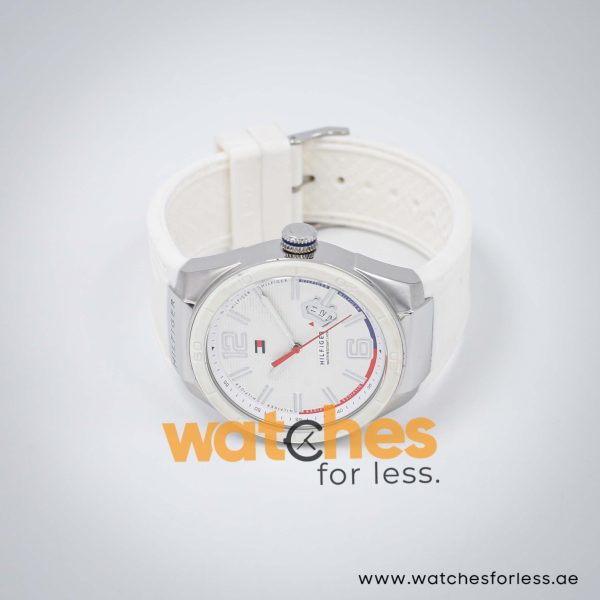 Tommy Hilfiger Men’s Quartz White Silicone Strap White Dial 43mm Watch 1790755 UAE DUBAI AJMAN SHARJAH ABU DHABI RAS AL KHAIMA UMM UL QUWAIN ALAIN FUJAIRAH