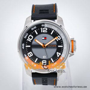 Tommy Hilfiger Men’s Quartz Black Silicone Strap Multi Color Dial 46mm Watch 1790716