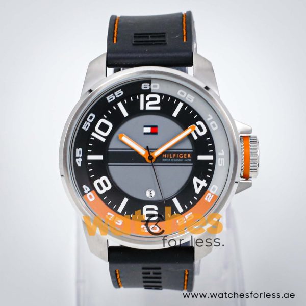 Tommy Hilfiger Men’s Quartz Black Silicone Strap Multi Color Dial 46mm Watch 1790716 UAE DUBAI AJMAN SHARJAH ABU DHABI RAS AL KHAIMA UMM UL QUWAIN ALAIN FUJAIRAH