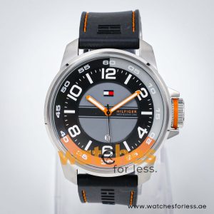Tommy Hilfiger Men’s Quartz Black Silicone Strap Multi Color Dial 46mm Watch 1790716