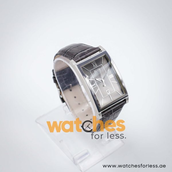 Hugo Boss Men’s Quartz Grey Leather Strap Grey Dial 30mm Watch 1512386