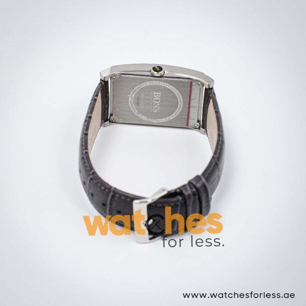 Hugo Boss Men’s Quartz Grey Leather Strap Grey Dial 30mm Watch 1512386