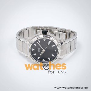 Hugo Boss Men’s Quartz Silver Stainless Steel Black Dial 43mm Watch 1512157