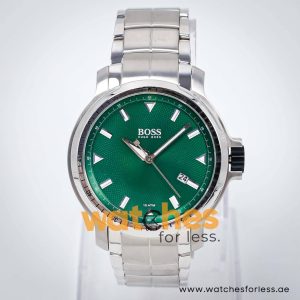 Hugo Boss Men’s Quartz Silver Stainless Steel Green Dial 43mm Watch 1512104