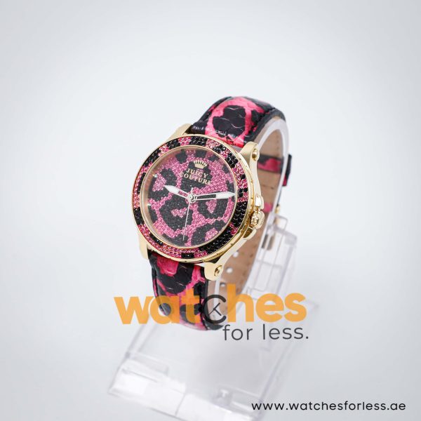 Juicy Couture Women’s Quartz Black & Pink Leather Strap Black & Pink Dial 39mm Watch JC733340501S UAE DUBAI AJMAN SHARJAH ABU DHABI RAS AL KHAIMA UMM UL QUWAIN ALAIN FUJAIRAH