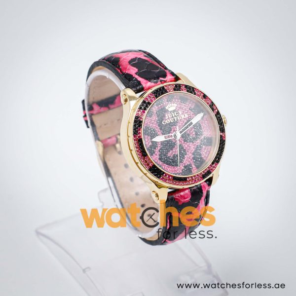 Juicy Couture Women’s Quartz Black & Pink Leather Strap Black & Pink Dial 39mm Watch JC733340501S UAE DUBAI AJMAN SHARJAH ABU DHABI RAS AL KHAIMA UMM UL QUWAIN ALAIN FUJAIRAH