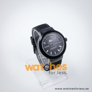 Lacoste Men’s Quartz Black Silicone Strap Black Dial 44mm Watch 2010685