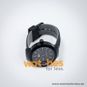 Lacoste Men’s Quartz Black Silicone Strap Black Dial 44mm Watch 2010685