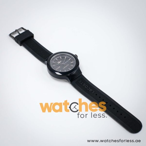 Lacoste Men’s Quartz Black Silicone Strap Black Dial 44mm Watch 2010685