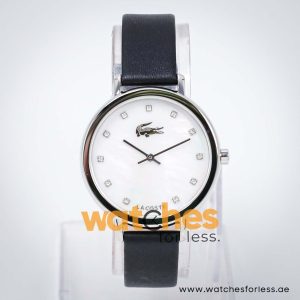Lacoste Women’s Quartz Black Leather Strap Mother Of Pearl Dial 35mm Watch 2000590