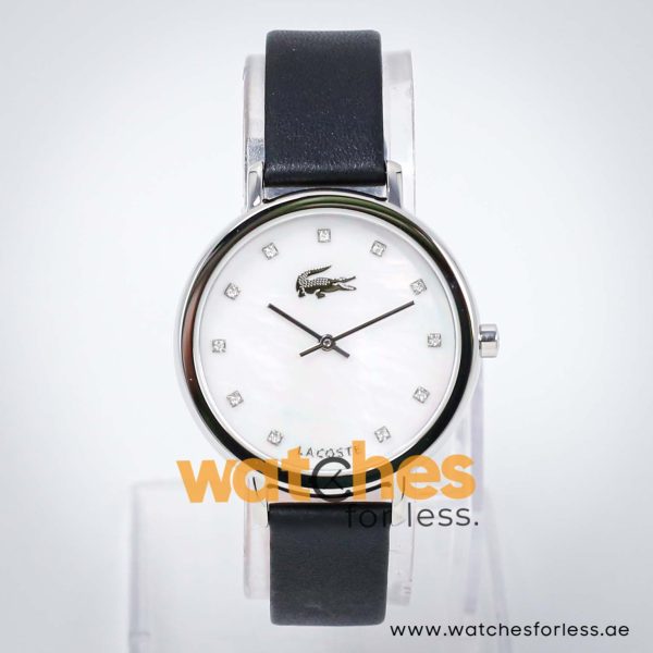 Lacoste Women’s Quartz Black Leather Strap Mother Of Pearl Dial 35mm Watch 2000590 UAE DUBAI AJMAN SHARJAH ABU DHABI RAS AL KHAIMA UMM UL QUWAIN ALAIN FUJAIRAH