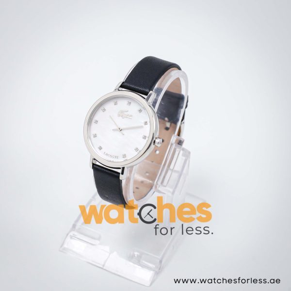 Lacoste Women’s Quartz Black Leather Strap Mother Of Pearl Dial 35mm Watch 2000590 UAE DUBAI AJMAN SHARJAH ABU DHABI RAS AL KHAIMA UMM UL QUWAIN ALAIN FUJAIRAH