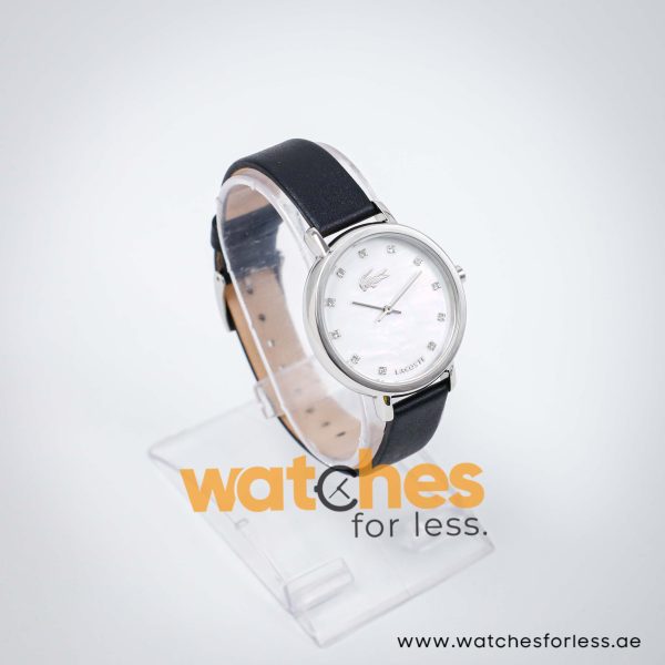 Lacoste Women’s Quartz Black Leather Strap Mother Of Pearl Dial 35mm Watch 2000590 UAE DUBAI AJMAN SHARJAH ABU DHABI RAS AL KHAIMA UMM UL QUWAIN ALAIN FUJAIRAH