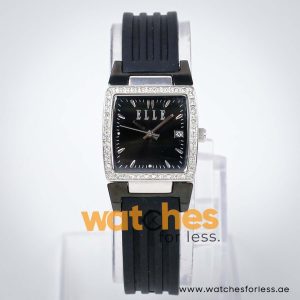 Elle Women’s Quartz Black Silicone Strap Black Dial 23mm Watch EL20039P02N