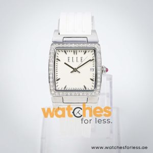 Elle Women’s Quartz White Silicone Strap Off-White Dial 29mm Watch EL20118P01N