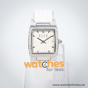 Elle Women’s Quartz White Silicone Strap Off-White Dial 29mm Watch EL20118P01N