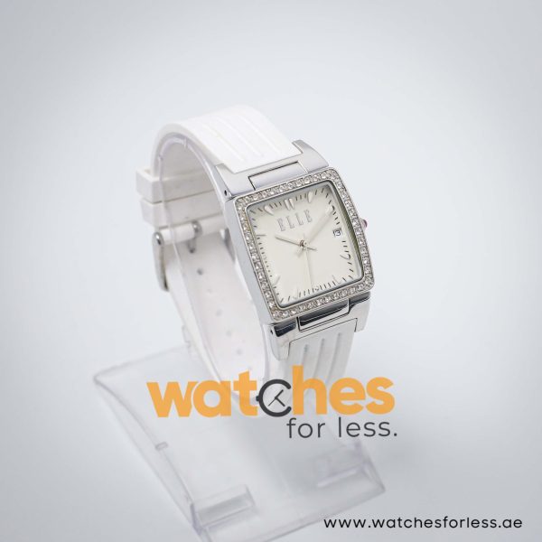 Elle Women’s Quartz White Silicone Strap Off-White Dial 29mm Watch EL20118P01N