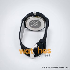 Lacoste Men’s Quartz Black Silicone Strap Black Dial 44mm Watch 2010685/1