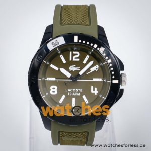 Lacoste Men’s Quartz Olive Green Silicone Strap Olive Green Dial 46mm Watch 2010715