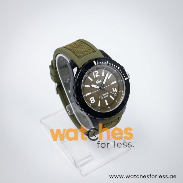 Lacoste Men’s Quartz Olive Green Silicone Strap Olive Green Dial 46mm Watch 2010715